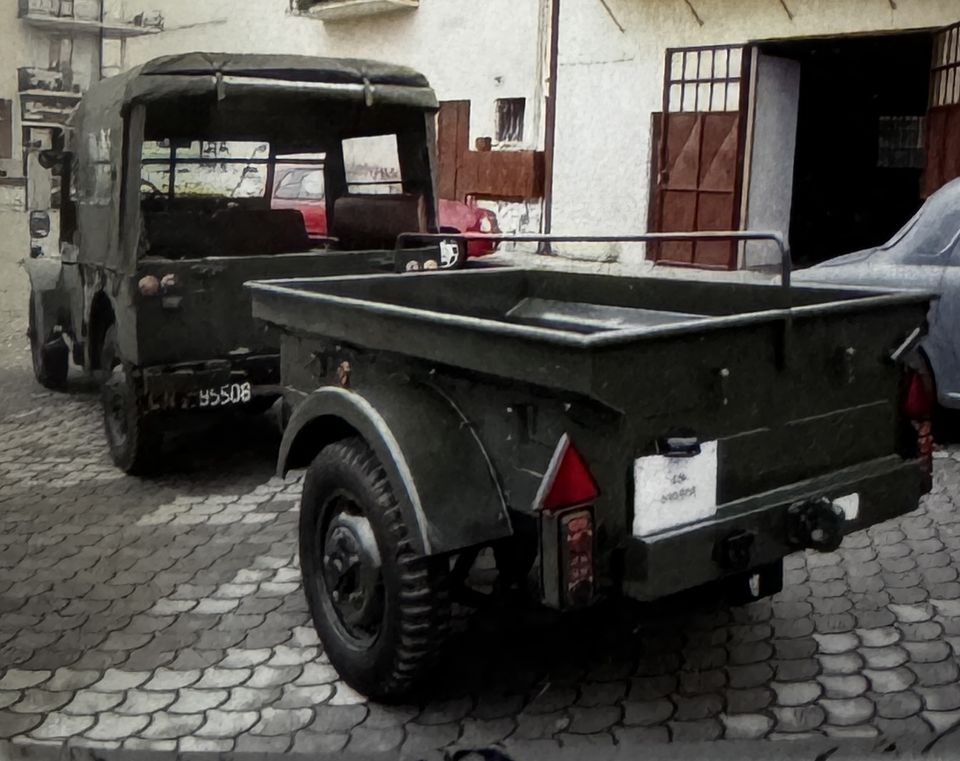 Carrellino militare AR 59 – agganciato alla sua Fiat Campagnola AR 59