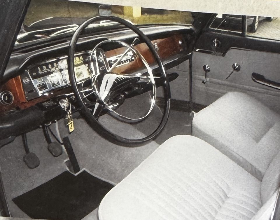Fiat 2300 Speciale – le poste de conduite avec le bandeau en bois