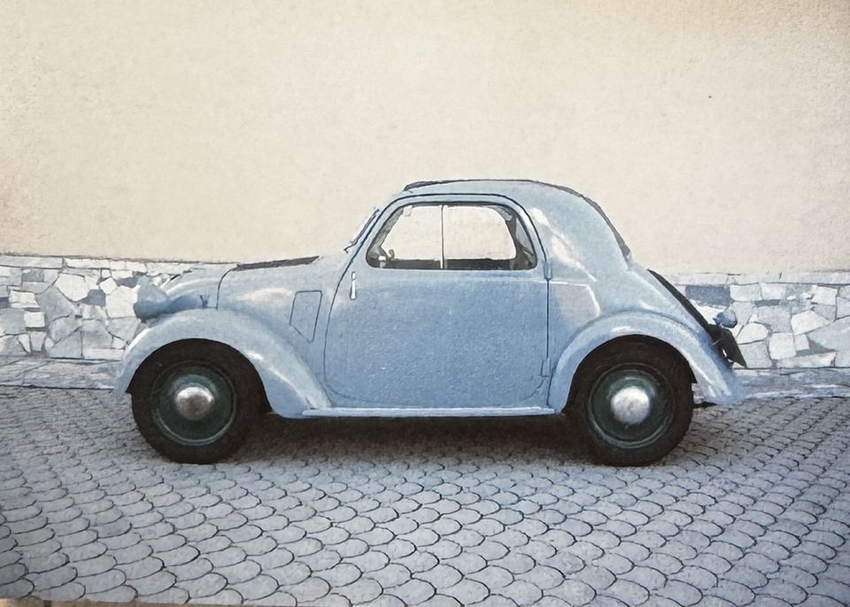 Fiat 500 A Topolino – di profilo, dopo il restauro