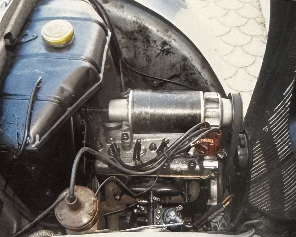 Fiat 500 A Topolino – il vano motore pulito e in ordine