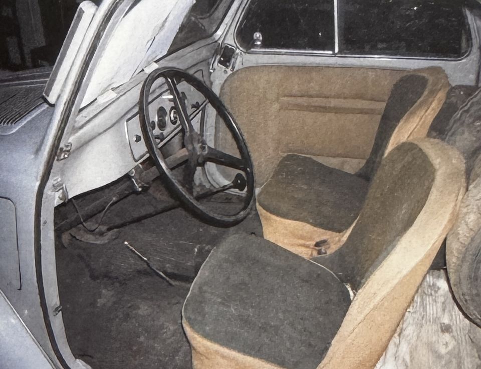 Fiat 500 A Topolino – interni e cruscotto prima dei lavori