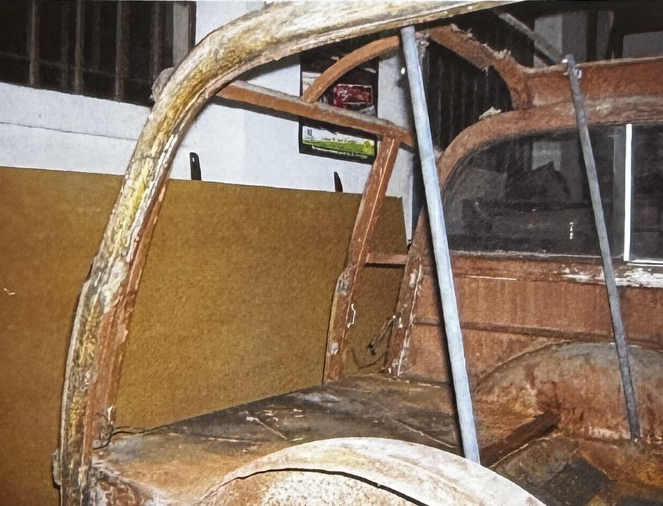 Fiat 500 C Giardiniera – gli archi posteriori prima dello smontaggio