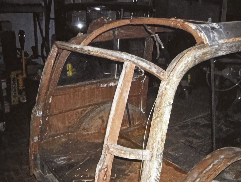 Fiat 500 C Giardiniera – prima: l'ossatura posteriore marcia