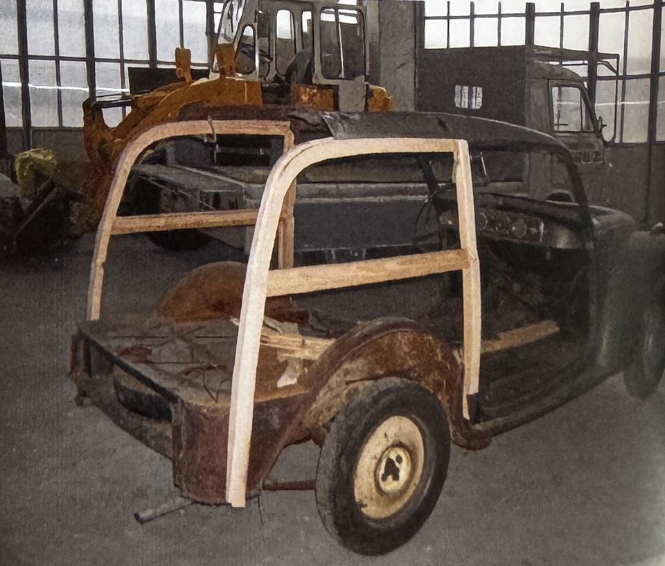 Fiat 500 C Giardiniera – i primi montanti nuovi sul pianale