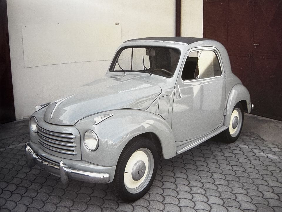 Fiat 500 C Topolino – il muso con i fari nei parafanghi, dopo il restauro