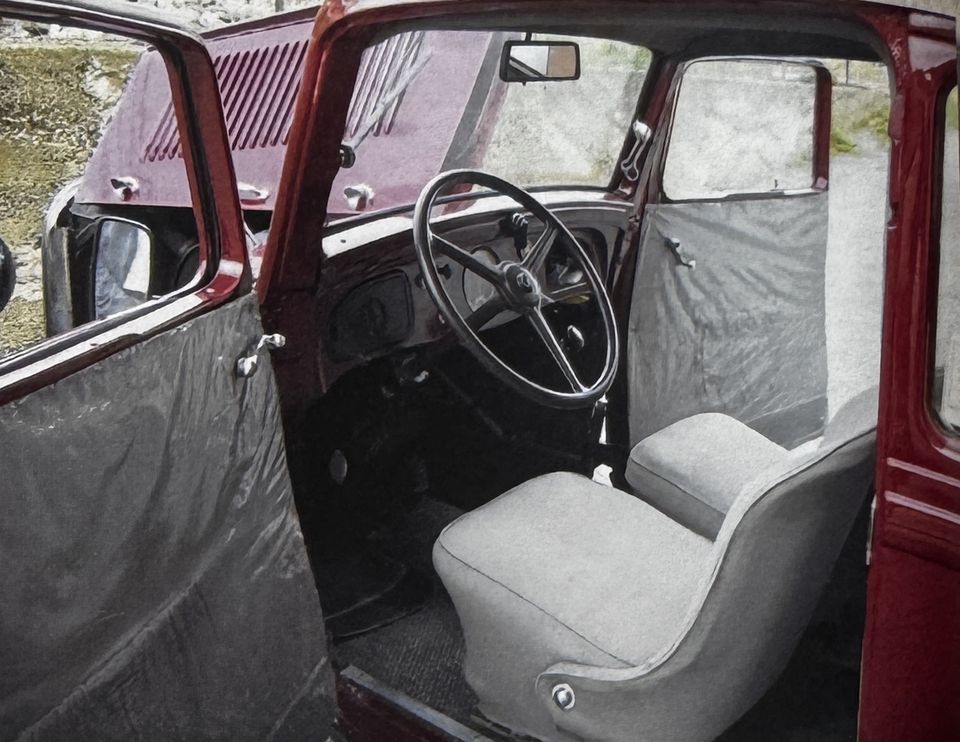 Fiat 508 Balilla 4 marce – gli interni grigi originali, prima del lavoro