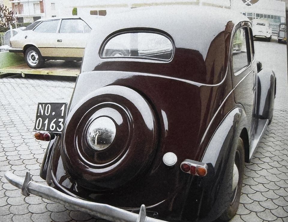Fiat 508 C Balilla 1100 – l'arrière avant la restauration, avec la plaque noire de Novare