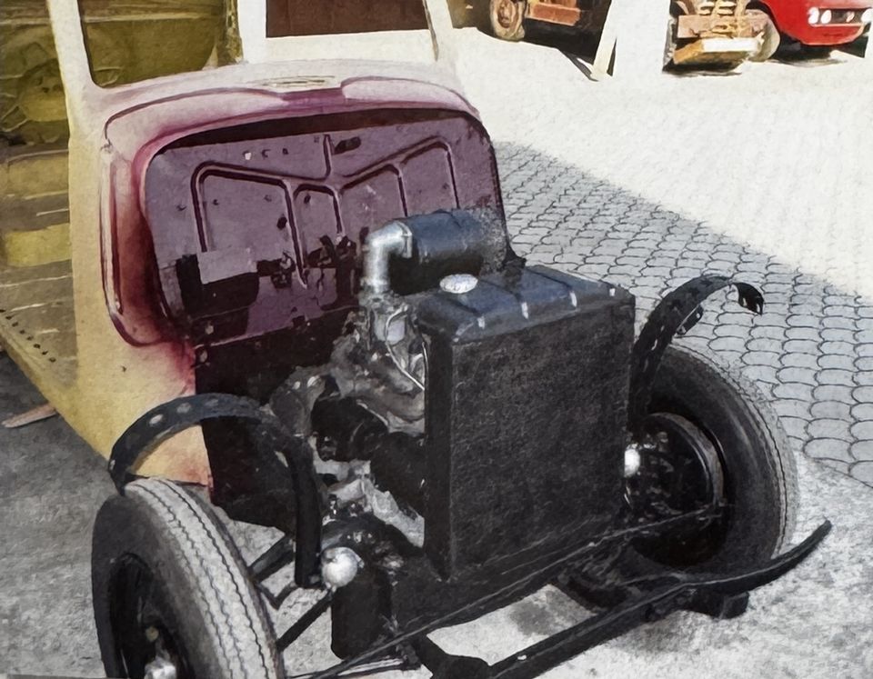 Fiat 508 C Balilla 1100 – le châssis avec toute sa mécanique, prêt pour la caisse