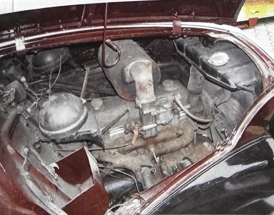 Fiat 508 C Balilla 1100 – le compartiment moteur avant la restauration